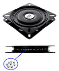 2 Pack 6 Inch Heavy Duty Swivel Plate with Solid Ball Bearing Ring and Full Ball Design for 360 Degree Rotation Square Steel