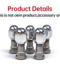 Subaru M12 Wheel Lug Studs And Lug Nuts Kit 5 Pack shown with silver finish