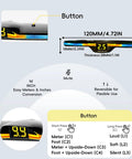 Forward and Reverse Parking Sensor System With Inches Distance Option, Bidirectional Display, showing button details and measurements