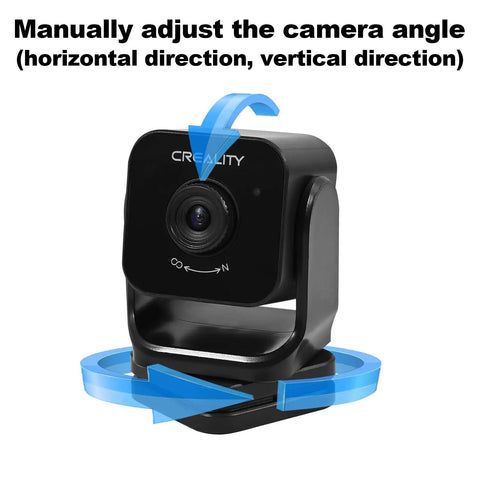 Nebula Camera For 3D Printer Monitoring With Night Vision And WiFi showing adjustable angle feature with manual directions