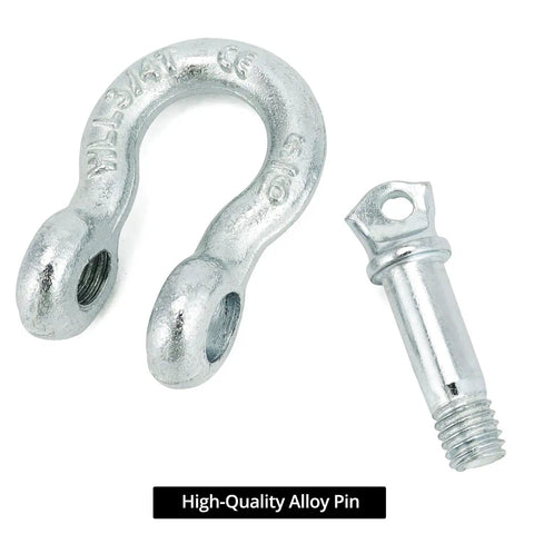Beefy Five Sixteenth Inch Anchor Shackle Set With Alloy Screw Pin Forged Carbon Steel Ten Pack D Ring Shackles Three Quarter Ton Working Load Limit For Lifting And Rigging alloy screw pin shown