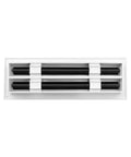 12 Inch Linear Slot Diffuser With Dual Slot Design White Decorative Aluminum Air Vent For Ceiling Walls And Floors Heating And Cooling