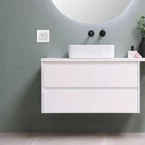 Radiant 600W Occupancy Motion Sensor Light Switch With Auto On Auto Off, 180 Degree Coverage, Single Pole in modern bathroom
