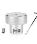Replacement Pressure Release Knob For Bottle Jacks Seven Sixteenths Inch Diameter 6061 Aluminum Beefy Durable Silver White Finish