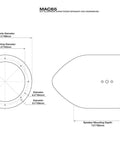 Ditch The Static And Shore Up Your Setup With These Top Shelf Wakeboard Tower Speaker Pods Black Finish Built From Marine Grade Aluminum Pair For Crisp Boat Sound dimensions diagram with measurements.
