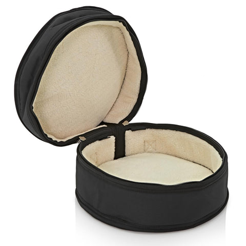 Hardcore Road Ready 14 X 6.5 Inch Snare Drum Case With Padded Propad Interior, heavy duty exterior, open view showcasing protection.