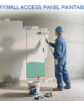 No Fuss Drywall Access Panel 16X35 Inch Paintable Sheetrock Hatch in use while painting a wall.