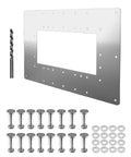 Wide Mouth Pool Skimmer Repair Kit For Rusted Wall Areas, Fits Hayward SP1091WM And Hydrotools 8939, stainless panel with screws
