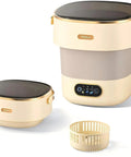 No Headache Foldable Portable Washing Machine With 17L Tub And Fast Spin Cycle Effortless Daily Wash For Baby Gear Socks And Underthings Slides Right Into Any Tiny Apartment Closet - compact design and dual tub