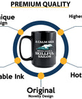 15oz Black Sailor Coffee Mug For Boaters And Sailors Dope Morning On The Go Coffee Cup Nautical Gift For Lake Lovers Boat Captain Gift Funny Coffee Mug For Family And Friends with a sailor quote and premium quality features display.