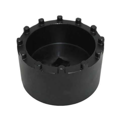 Dodge Ram 12 Pin Axle Spindle Hub Nut Socket Tool for Rear Bearing Retaining Nut Removal One Half Inch Drive, black oxide