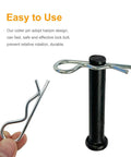 Heavy Duty Cotter Pin Assortment Kit With 30 Zinc Plated Hairpin Fasteners In Sizes M1.6 To M3.5 For Hitch Pin Lock Systems displayed with pin holder