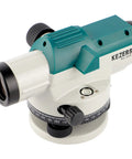 32X Automatic Optical Level Kit With Self Leveling Magnetic Dampened Compensator And Transport Lock High Precision Height Distance And Angle Measurement For Job Site Surveying Rugged Pro Grade Construction KL32X, close-up view of instrument body and lens.