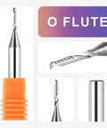SpeTool O-flute router bit; 1/4 in shank and 1/16 in cutting diameter; solid carbide upcut end mill