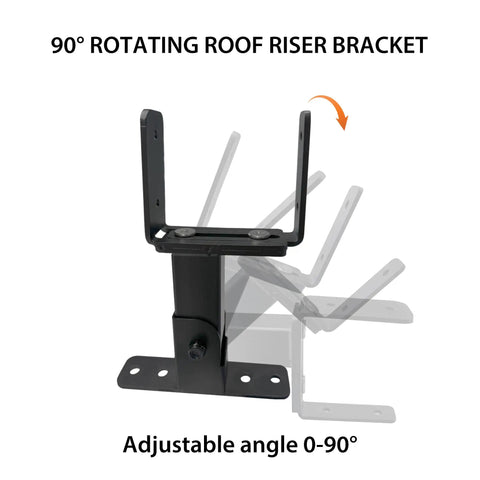 Heavy Duty Roof Riser Bracket Kit For Pergola Posts And Wood Beams, 3 Pcs Adjustable Roof Mount Brackets With Hardware, U Shaped Saddle Design For No Fuss Setup And Solid Custom Fit