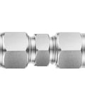 ChillWaves 304 stainless steel compression tube fitting, 1 in. OD x 1 in. OD, side view.
