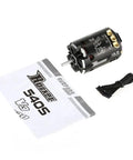 Beefy Rocket V3 540 13.5T 3200KV Sensored Brushless RC Motor with manual and cables, CNC aluminum heatsink, dual sensor ports