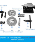 Rock Solid Hella Durable 4 5 6 8 Hole Indexing Head With No Sweat Setup And Smooth Operation parts including transmission unit and honeycomb plates.