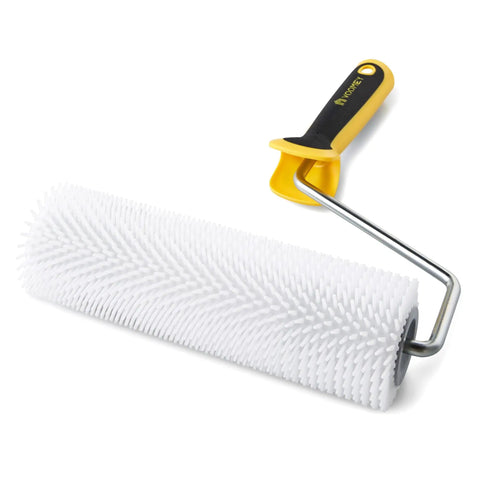 Spiked Roller For Self Leveling Concrete And Epoxy Coatings, 9 Inch Epoxy Roller, Durable PE Plastic Construction