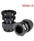 Waterproof M18 Cable Gland Connector Nylon Wire Glands Joint For 5mm To 10mm Wires Five Pack with anti-loosening lock