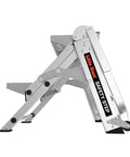 Side view of Lightweight Aluminum 2 Foot Grab And Go Safety Step Stool With Handy Handrail 300 Lb Rating 2 Step Design Type 1A Non Slip Wide Feet