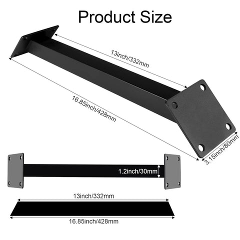 Beefy 8Pack 45Degree Steel Connector Brackets For Pergolas And Gazebos, Inside Mount Black Roof Riser Beams, Durable DIY Kit For Patio Posts, Porch Covers, And Outdoor Structures