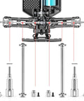 1 18 Scale Metal Rear Drive Shafts Upgrade Kit With Diff Cups For 2020 New Version 18859 18858 RC Trucks M1883 M1885 M1817 Compatible Durable Metal Upgrade For Reliable Performance And Easy Install, exploded view