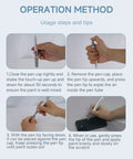 Instructional image showing usage steps for SP83 Touch Up Paint For iPhone 14 And 14 Plus Scratch Repair Pen With Replacement Tip.