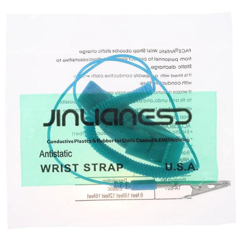 Adjustable Anti Static Wrist Strap Kit Ten Pack For ESD Protection And Grounding in packaging with wristband visible