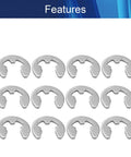 Heavy Duty External Retaining Rings Kit M4 E Clip Circlip 304 Stainless Steel 9mm Outer Diameter 4mm Inner Diameter 0.8mm Thick