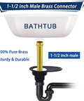 Freestanding Tub Drain Rough In Kit With Brass Pipe And ABS Pipe For Freestanding Bathtubs CUPC Certified Includes Drop In Plate Brass Tailpiece