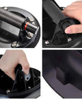 Close-up of 9 Inch Vacuum Concave Suction Cup Glass Lifter With Handle and red line indicator showing heavy-duty construction