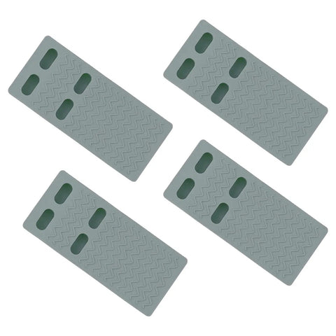 Slim Door Stopper Wedge For Bottom Of Door Non Scratch Rubber Holder Stackable Slip Resistant Floor Protector, gray set
