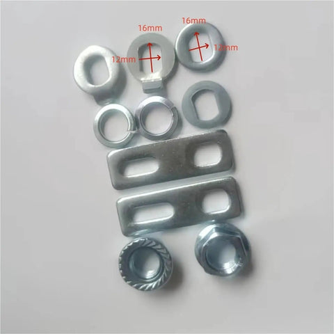 Pro Grade M16 Electric Bike Axle Nut Set For Hub Motor Install Gear With Gasket And Washer Stopper Durable Corrosion Resistant Hardware