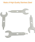 4 Piece Collet Wrench Key Set Three Eighths Inch Nine Point Five Millimeter Stainless Steel Multitool Wrench Durable Nut Spanner For Rotary Tools And Engraving Machines Hassle Free Collet Changes And Quick Access in stainless steel