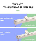 Heavy Duty Aluminum Curtain Track System With Adjustable Ceiling Or Wall Mount 3 Feet To 6 Feet Roller Hooks For Grommet And Pleated Drapes White Finish Built To Last ceiling and wall mount options