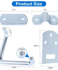 Pro Grade Truck Stake Bed Latches Bracket Set With Tough As Nails Corner Connectors and No Sweat Straight Side Gate Hardware for Easy hookup on Trailers Wagons and Wood Fencing showing 4 plates and sizes.