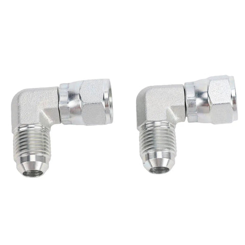 Top Shelf 90 Degree Hydraulic Fittings Rock Solid Three Eighths Inch Elbow Adapter Kit 2 Pieces For Ag Crews And Garage Pros Perfect Seamless Seal Connection High Pressure Workhorse For Agriculture And Construction Heavy Gear Reliable Performance, two 3/8 inch galvanized steel elbow fittings