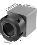 ER 32 Collet Block Square Hardened Steel Fast Set Up Spring Chuck Block With Collet Nut for CNC Milling Lathe Engraving Tool