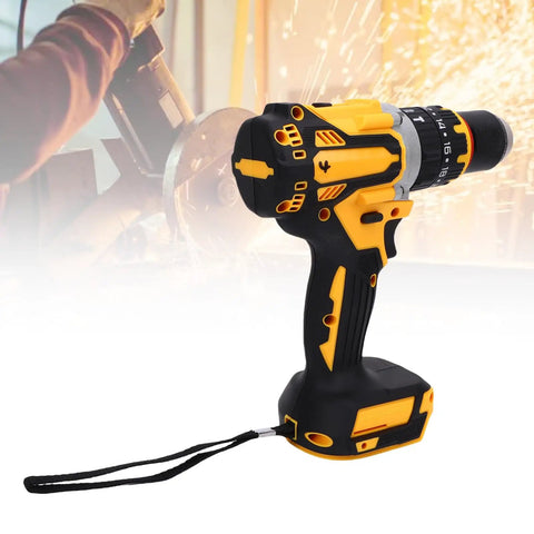 Premium Cordless Electric Drill Featuring A Rock Solid Brushless Motor That Pumps Out A Clean Two Thousand Rpm Speed And Serious Kick For Effortless Diy Home Repairs, shown from the side.