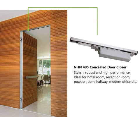Concealed Door Closer Up To 220 Lbs For Heavy Doors Built Tough Non Handed With Dual Speed Control And Hidden In Door Frame