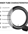 Two Pack Fat Bike Inner Tube 20 By 4.0 Inch With 32mm Schrader Valve For Electric Fat Tire Bikes showing durability features