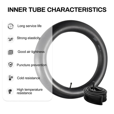 Two Pack Fat Bike Inner Tube 20 By 4.0 Inch With 32mm Schrader Valve For Electric Fat Tire Bikes showing durability features