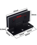304 Stainless Steel Bathroom Glass Door Hinge Black Folding For Frameless Shower Doors And Cabinet Cupboard Built Tough No Rust 6-10mm Glass Thickness Heavy Duty Reversible Mount Easy Install with measurements