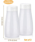 Top Shelf Soft Parmesan Cheese Shaker Set Squeezable Spice Jars With Wide Opening Heavy Duty Plastic Seasoning Dispensers. Set of 2, 10 oz capacity.