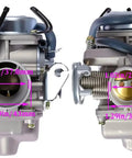 Universal Engine Carb Kit With Manifold, Air And Fuel Filter For 110cc To 150cc Scooters And ATVs, Bolt On Fit displayed