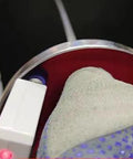 Close-up of Standalone Fencing Target Practice Tool With Chip Sensor Tech For Beginners, showing sensor and material details.