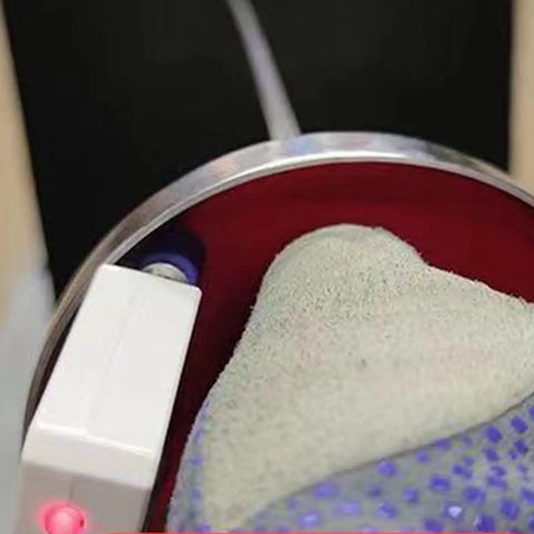 Close-up of Standalone Fencing Target Practice Tool With Chip Sensor Tech For Beginners, showing sensor and material details.