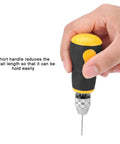 Handy Drill Set With Ten Piece Bit Kit Portable Micro Drill Tool Nonslip Handle For Art And Craft Projects Precision Pin Vise woodworking hobby DIY, short handle in hand