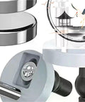 Close-up of two pack toilet seat hinges with top fix mounts replacement release screws for bathroom accessories and toilet seats